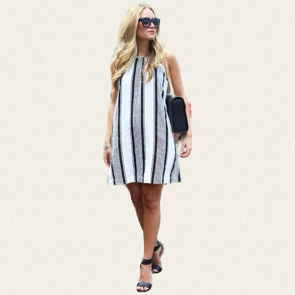 Lou & Grey Striped Mini Dress - Picture 1 of 4